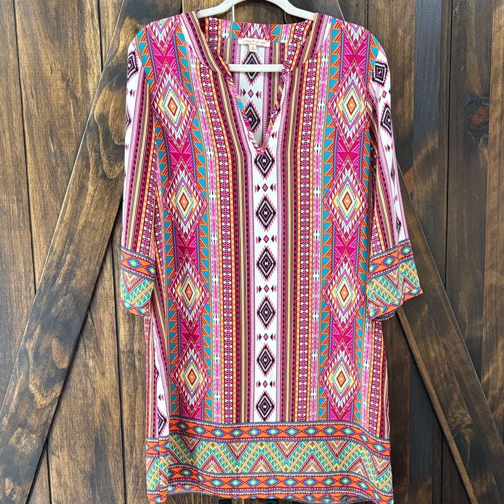 Gibson‎ Latimer Multicolor Geometric Tunic